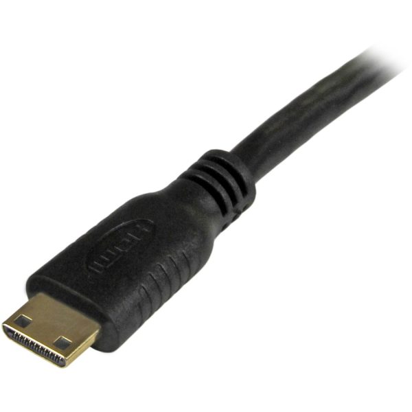 StarTech.com 6ft Mini HDMI to HDMI Cable with Ethernet, 4K 30Hz High Speed Mini HDMI 1.4 (Type-C) Device to HDMI Adapter Cable/Cord, M/M - Image 3