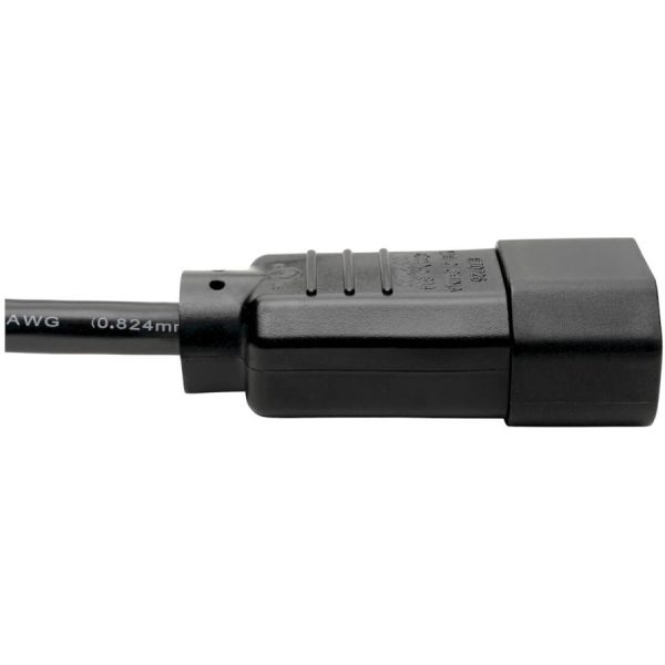 Eaton Tripp Lite Series PDU Power Cord, C13 to C14 - 10A, 250V, 18 AWG, 3 ft. (0.91 m), Black - Image 2