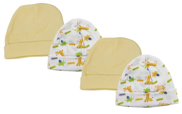 Baby Boy, Baby Girl, Unisex Infant Caps (pack Of 4) Nc_0332