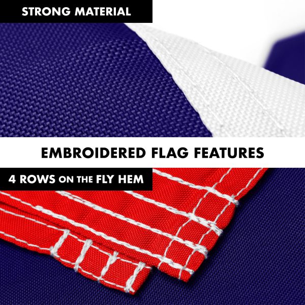 G128 Combo Pack: 6 Ft Tangle Free Aluminum Spinning Flagpole (Black) & Iowa IA Deluxe State Flag 3x5 Ft, ToughWeave Series Embroidered 300D Polyester | Pole with Flag Included - Image 5