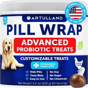 Pill wrap for Dogs   Wrap a Pill for Dogs   Make a Pocket to Hide Medication   Chicken Masker Treats   Easy to Swallow Masking Pouch   Soft Paste to Hide Capsules Tablets Drops   4.2 oz   USA Made