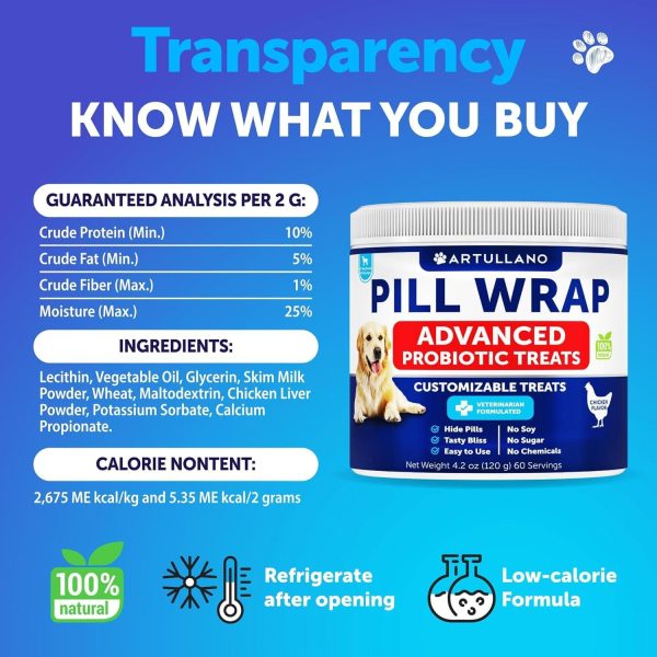 Pill wrap for Dogs   Wrap a Pill for Dogs   Make a Pocket to Hide Medication   Chicken Masker Treats   Easy to Swallow Masking Pouch   Soft Paste to Hide Capsules Tablets Drops   4.2 oz   USA Made - Image 5