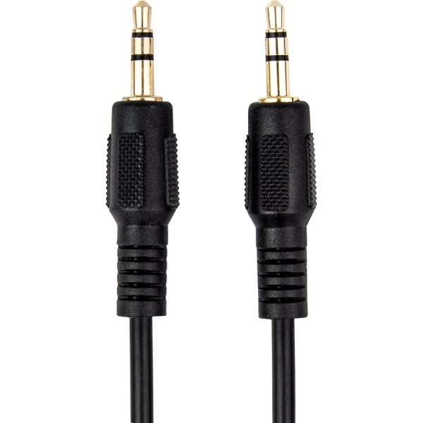 Rocstor Premium Slim 3.5mm Stereo Audio Cable 10 ft - M/M - Mini-phone Male Stereo Audio - Mini-phone Male Stereo Audio Male to Male- 2m - Black - For Smartphone, Mobile Phones, iPhone (with Headphone Jack), iPod AND MP3 PLAYER - Image 4