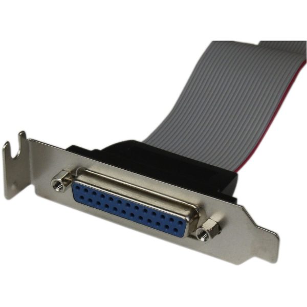 StarTech.com Low Profile 16in Parallel Port Header Cable Adapter with Bracket - DB25 (F) to IDC26 - Image 2