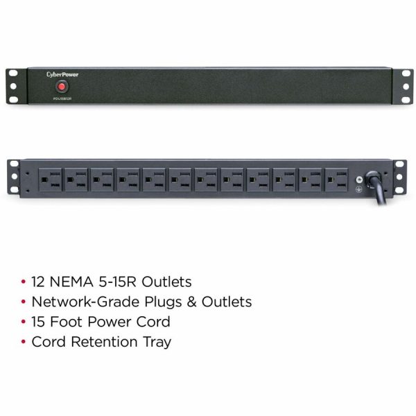 CyberPower PDU15B12R 100 - 125 VAC 15A Basic PDU - Image 2