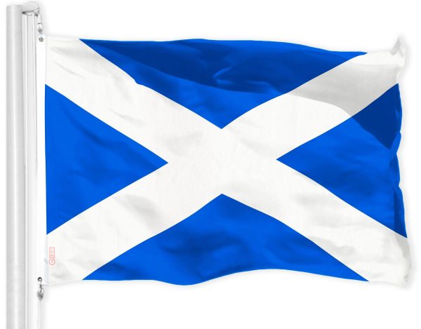 G128 Combo Pack: USA American Flag 3x5 Ft 150D Printed Stars & Scotland (Scottish) Flag 3x5 Ft 150D Printed - Image 2