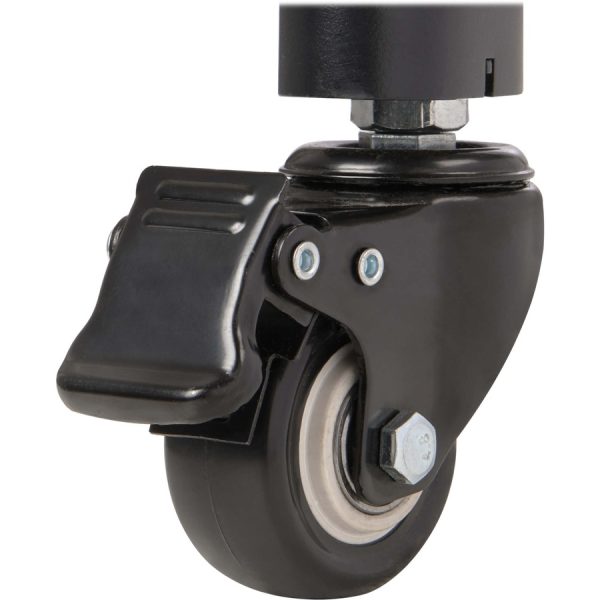 Eaton Tripp Lite Series Premier Rolling TV Cart for 32" to 55" Displays, Black Glass Base and Shelf, Locking Casters - Image 3