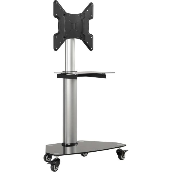 Eaton Tripp Lite Series Premier Rolling TV Cart for 32" to 55" Displays, Black Glass Base and Shelf, Locking Casters - Image 8