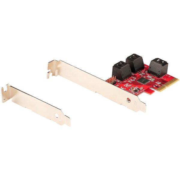 StarTech.com SATA PCIe Card, 6 Port PCIe SATA Expansion Card, 6Gbps SATA Adapter, Stacked SATA Connectors, PCI Express to SATA Converter - Image 9
