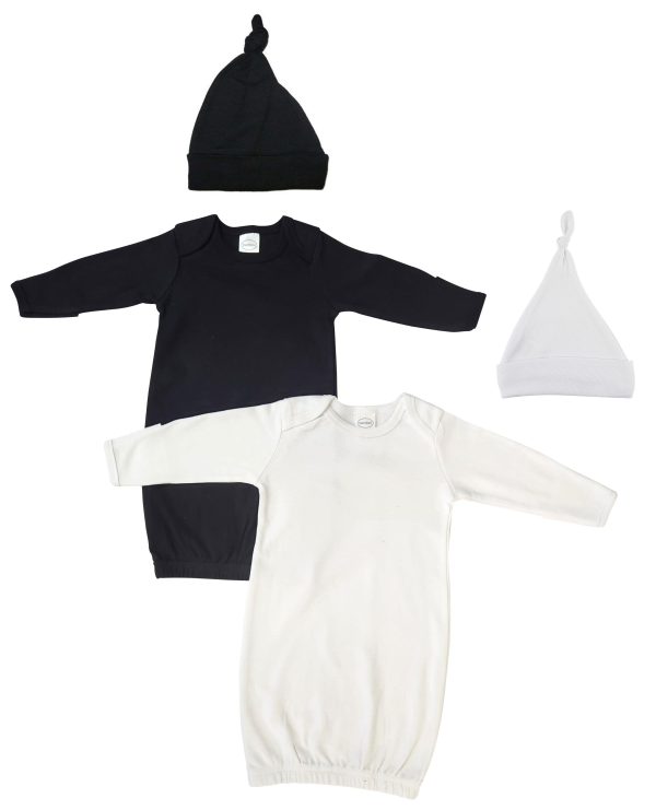 Unisex Newborn Baby 4 Piece Gown Set Nc_0870