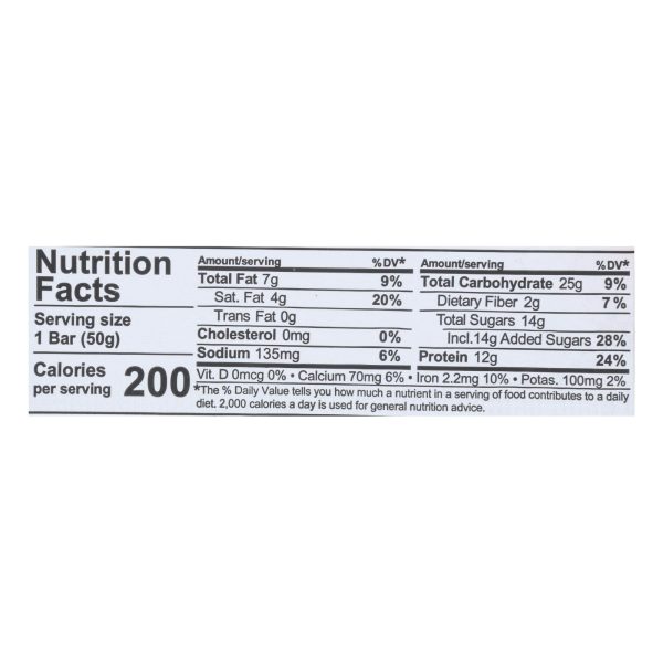 NuGo Nutrition Bar - Dark - Chocolate Chocolate Chip - 50 g - Case of 12 - Image 2