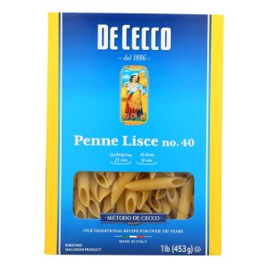 De Cecco Pasta - Pasta - Penne Lisce - Case of 12 - 16 oz