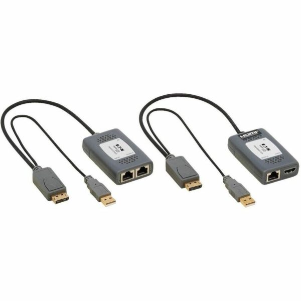 Eaton Tripp Lite Series 1-Port DisplayPort over Cat6 Extender Kit, Pigtail Transmitter/Receiver, 4K 60 Hz, HDR, 4:4:4, 230 ft. (70.1 m), TAA - Image 8