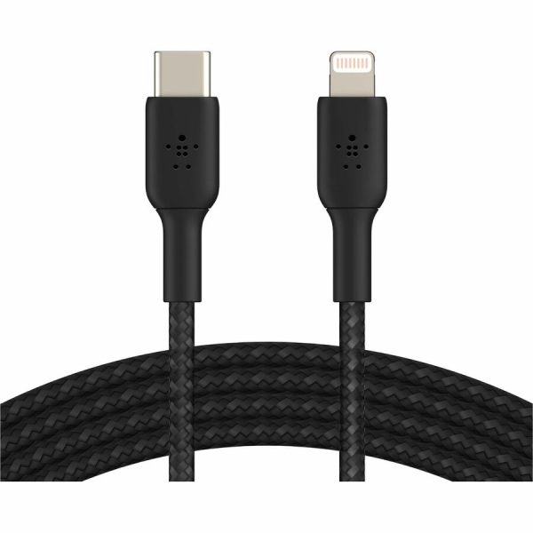 Belkin 30W USB-C to Lightning Cable - Nylon, Braided - M/M - 2m/6.6ft - Black