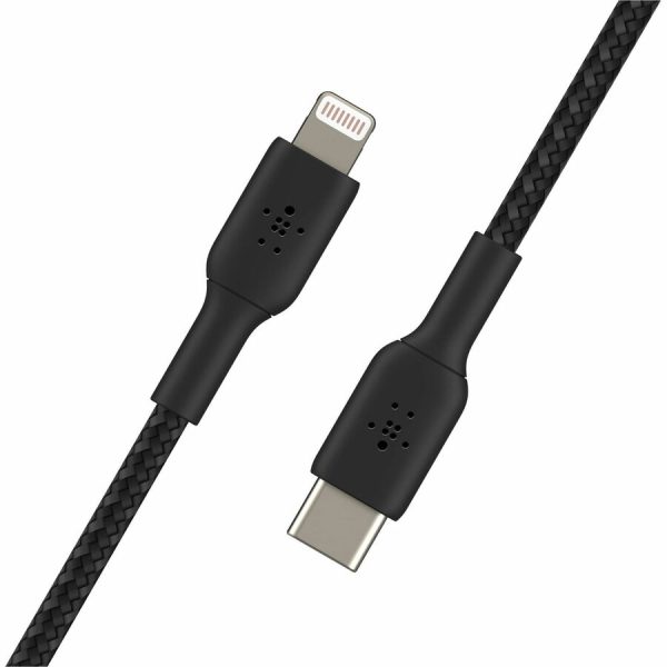 Belkin 30W USB-C to Lightning Cable - Nylon, Braided - M/M - 2m/6.6ft - Black - Image 3