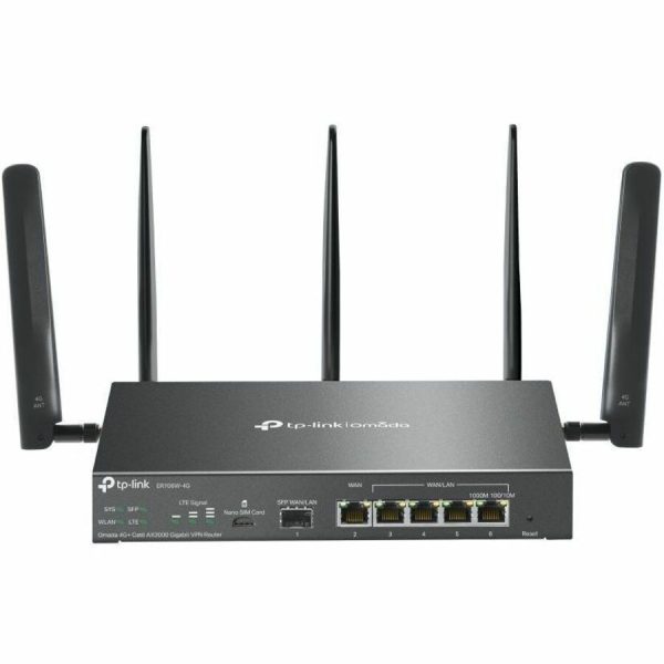 TP-Link Omada ER706W-4G Wi-Fi 6 IEEE 802.11ax 1 SIM Cable, Ethernet Modem/Wireless Router - Image 2