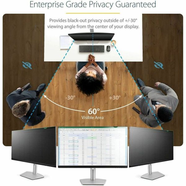 StarTech.com Monitor Privacy Screen for 32 inch Display, Widescreen Computer Monitor Security Filter, Blue Light Reducing Screen Protector - Image 3