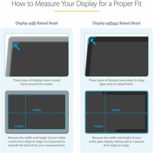 StarTech.com Monitor Privacy Screen for 32 inch Display, Widescreen Computer Monitor Security Filter, Blue Light Reducing Screen Protector - Image 5