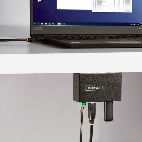 StarTech.com 4-Port Managed USB Hub, Heavy Duty Metal Industrial Housing, ESD & Surge Protection, Wall/Desk/Din-Rail Mountable, USB 5Gbps - Image 7