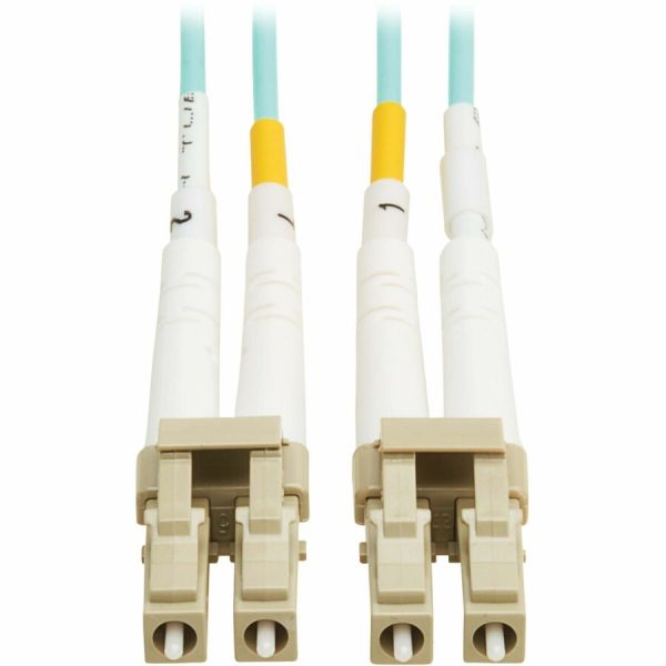 Eaton Tripp Lite Series 10Gb/40Gb/100Gb Duplex Multimode 50/125 OM4 LSZH Fiber Patch Cable (LC/LC), Aqua, 3M (9.8 ft.), TAA - Image 2