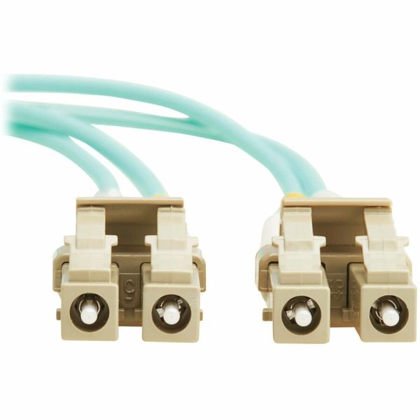 Eaton Tripp Lite Series 10Gb/40Gb/100Gb Duplex Multimode 50/125 OM4 LSZH Fiber Patch Cable (LC/LC), Aqua, 3M (9.8 ft.), TAA - Image 3