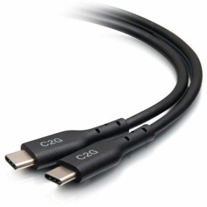 C2G 1.5ft (0.5m) USB-C® Male to USB-C Male Cable (20V 5A) - USB 2.0 (480Mbps)