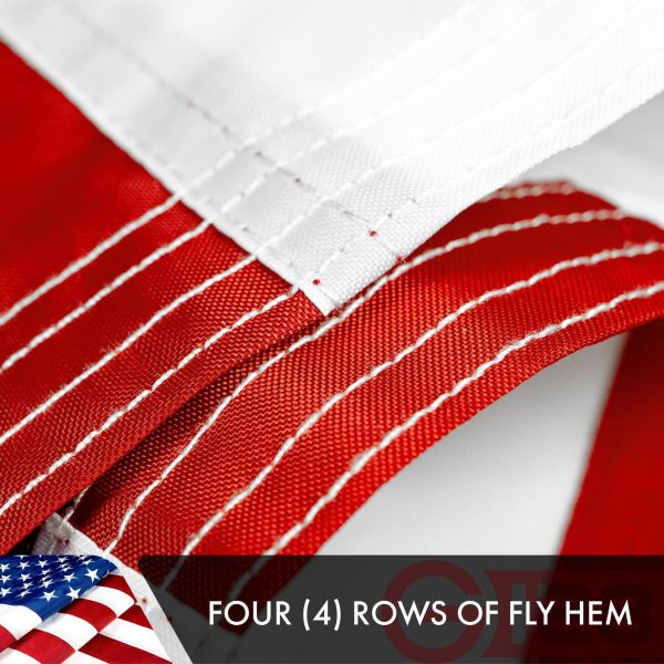 USA American Flag 3x5 Ft 3-Pack Double-sided Embroidered Polyester By G128 - Image 5