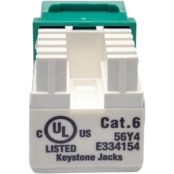 Eaton Tripp Lite Series Cat6/Cat5e 110 Style Punch Down Keystone Jack - Green, TAA - Image 3