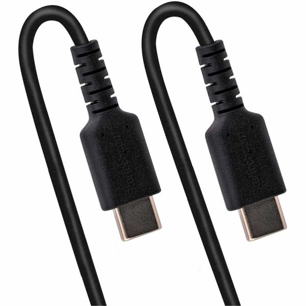 StarTech.com 3ft (1m) USB C Charging Cable, Coiled Heavy Duty Fast Charge & Sync USB-C Cable, High Quality USB 2.0 Type-C Cable, Black - Image 6