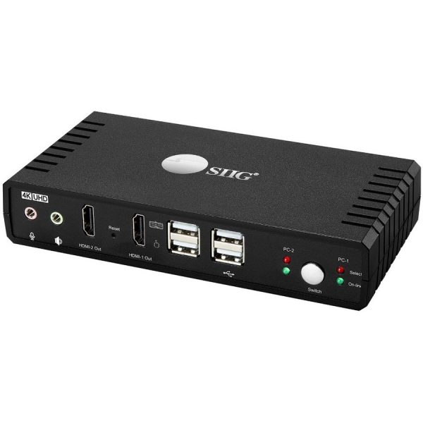SIIG 2 Port 4K HDMI 2.0 Dual-Head Console KVM Switch with USB 2.0 - Image 6