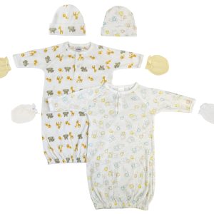 Unisex Newborn Baby 6 Piece Gown Set Nc_0779