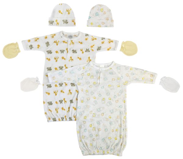 Unisex Newborn Baby 6 Piece Gown Set Nc_0779