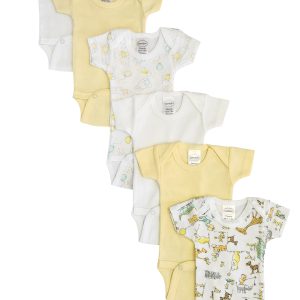 Baby Boy, Baby Girl, Unisex Short Sleeve Onezies Variety (pack Of 6) Nc_0240