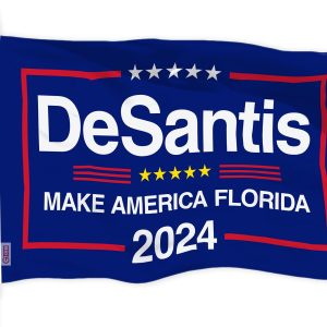 G128 DeSantis Election Make America Florida Flag | 3x5 Ft | LiteWeave Pro Series Printed 150D Polyester | Election Flag, Indoor/Outdoor, Vibrant Colors, Brass Grommets, Thicker and More Durable