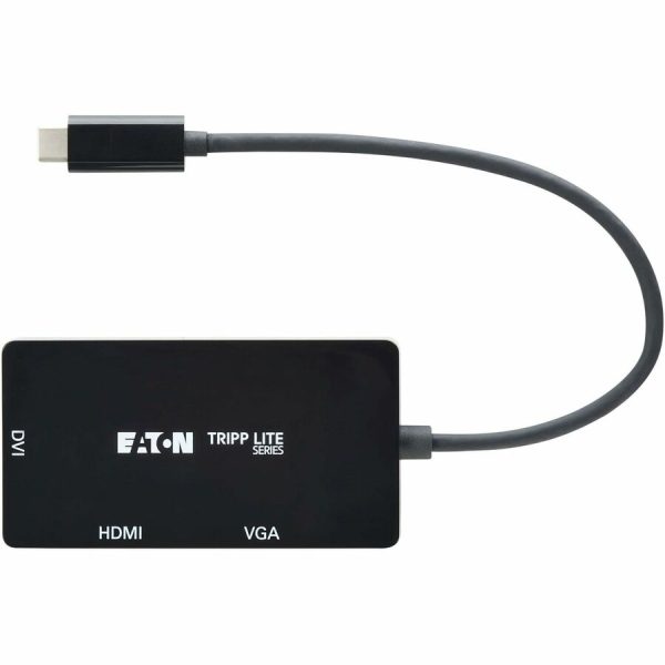 Eaton Tripp Lite Series USB-C Multiport Adapter (M/3xF) - 4K 60 Hz HDMI, 1080p VGA + DVI Ports, Black - Image 8