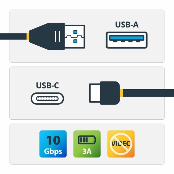 StarTech.com 0.5 m USB to USB C Cable - M/M - USB 3.1 (10Gbps) - USB A to USB C Cable - USB 3.1 Type C Cable - Image 2