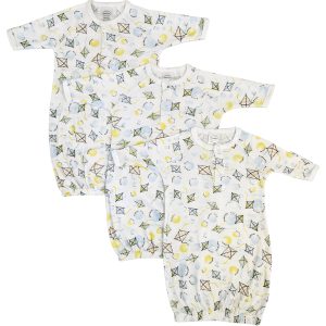 Unisex Newborn Baby 3 Piece Gown Set Nc_0841