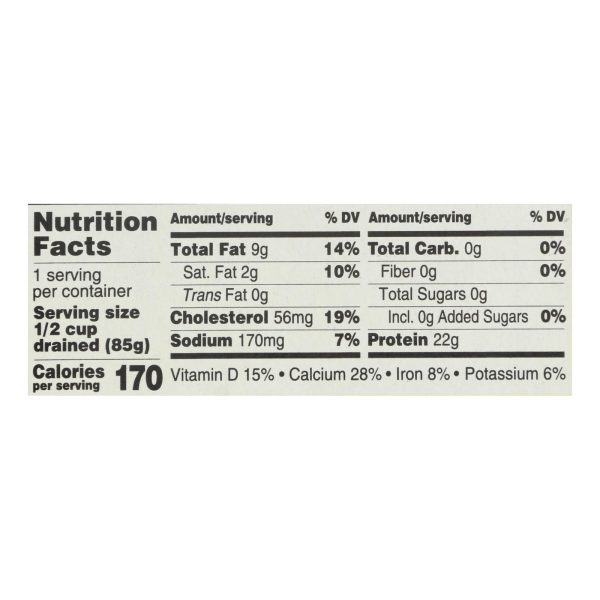 Season Brand Sardines in Water  - No Salt Added - Case of 12 - 4.375 oz. - Image 3