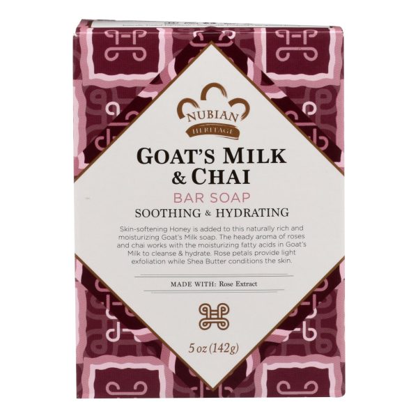 Nubian Heritage Bar Soap Goat's Milk And Chai - 5 oz - Image 2