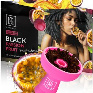 Hookah Shisha Black Passion Fruit   Tea Leaves Herbal   3.5 ounce 100 Gram   Hookah Flavors Nicotine Free Molasses & Nicotine Free Shisha with Organic Passion Fruit Shisha Hookah Flavor