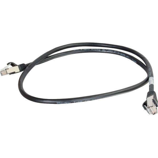 C2G-10ft Cat5e Molded Shielded (STP) Network Patch Cable - Black - Image 2