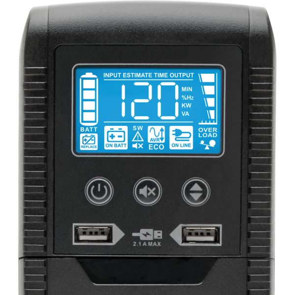 Eaton Tripp Lite Series Line-Interactive UPS with USB and 8 Outlets - 120V, 1000VA, 600W, 50/60 Hz, AVR, ECO Series - Image 3