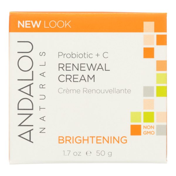 Andalou Naturals Renewal Cream Brightening Probiotic plus C - 1.7 fl oz - Image 2