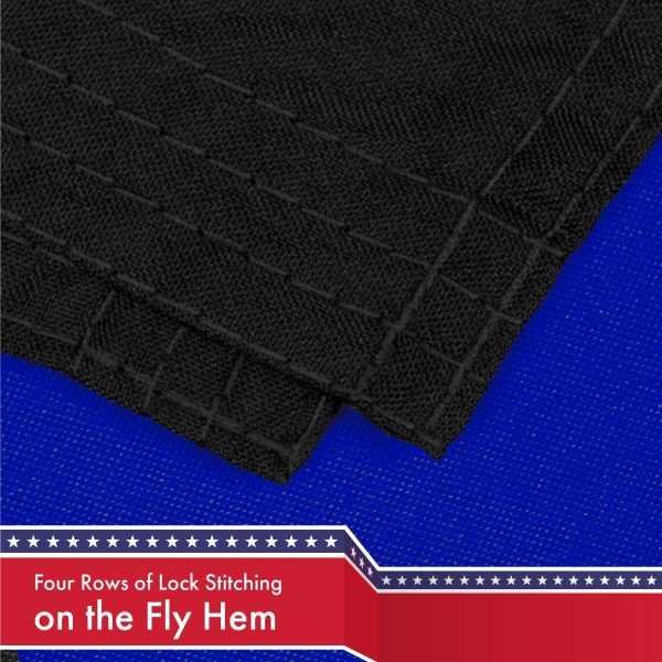 Thin Blue Line American Flag 3x5 Ft 5-Pack Printed 150D Polyester By G128 - Image 5