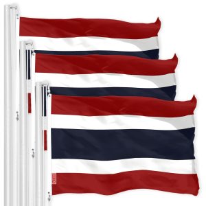 Thailand Thai Flag 3x5 Ft 3-Pack 150D Printed Polyester By G128