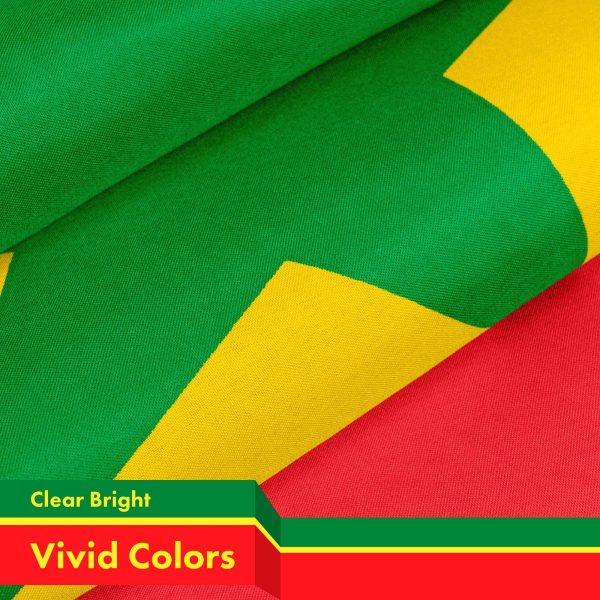 Senegal Senegalese Flag 3x5 Ft 2-Pack 150D Printed Polyester By G128 - Image 3