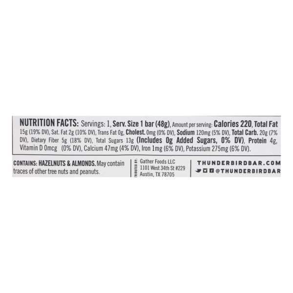 Thunderbird - Bar Hazlnt Coffee Maca - Case of 12-1.7 OZ