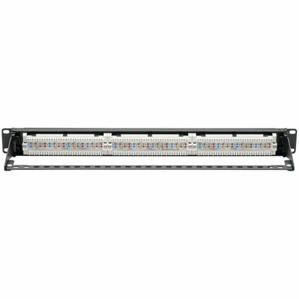 Eaton Tripp Lite Series 24-Port Cat6 Patch Panel - 4PPoE Compliant, 110/Krone, 568A/B, RJ45 Ethernet, 1U Rack-Mount, Black, TAA - Image 4