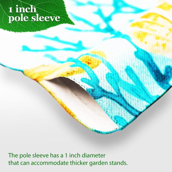 G128 Combo Pack: Garden Flag Stand Black 36 in x 16 in & Garden Flag Summer Decoration All You Need is Summer Gnome 12"x18" Double-Sided Blockout Fabric - Image 2