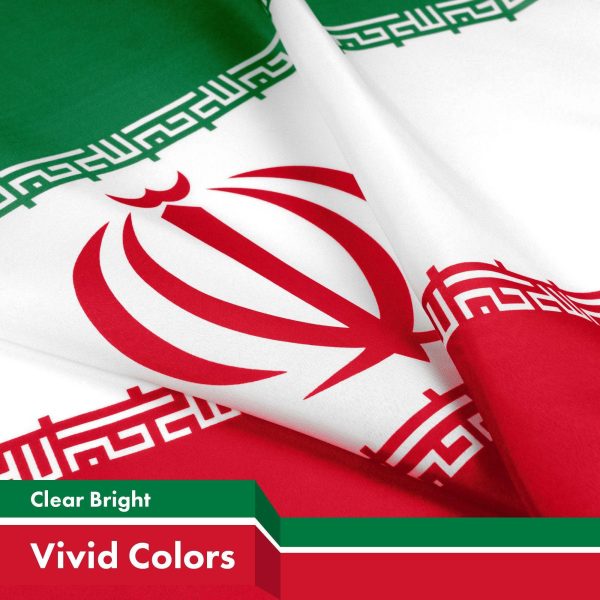 Iran Iranian Flag 3x5 Ft 5-Pack 150D Printed Polyester By G128 - Image 3
